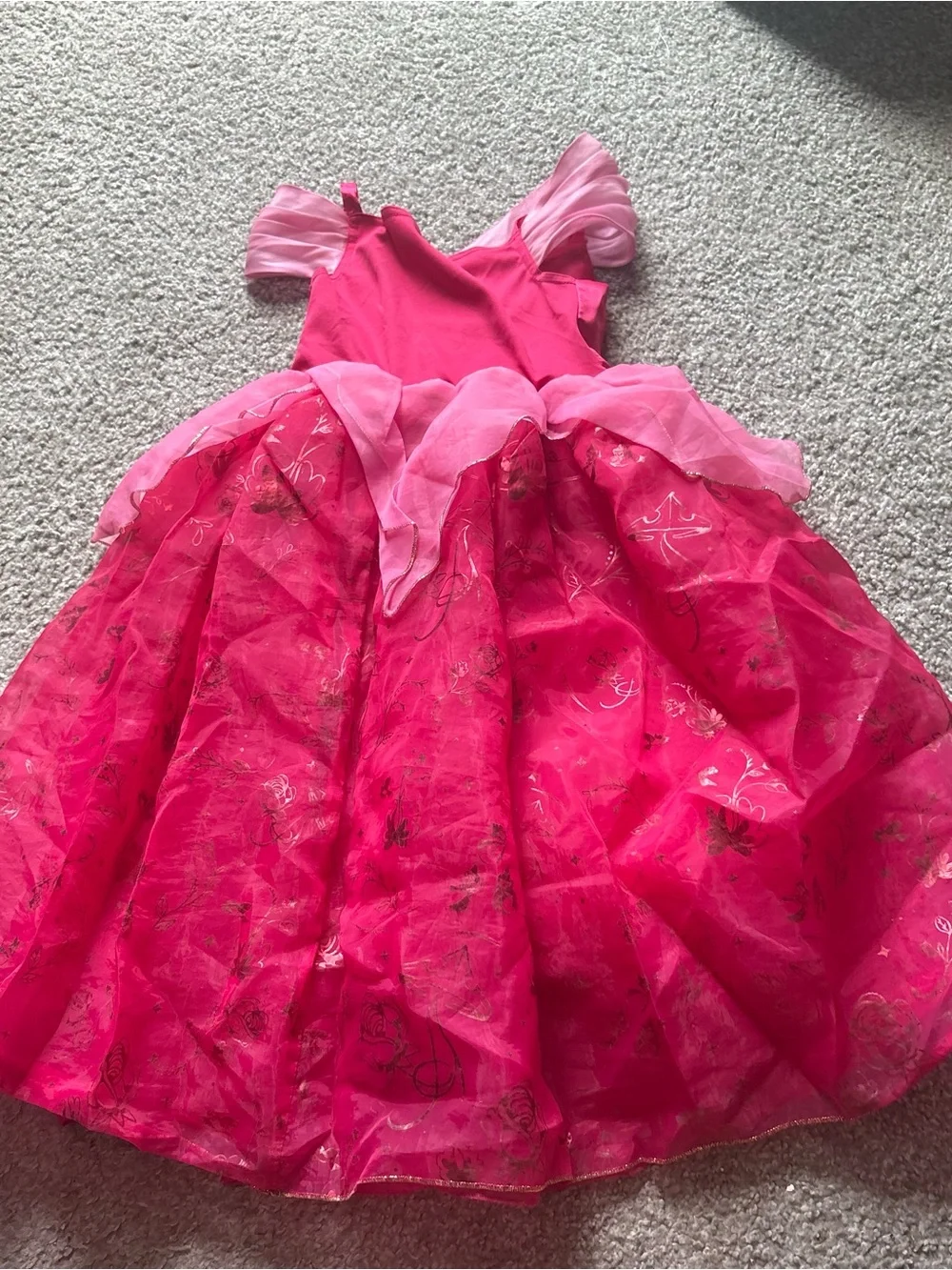 Disney Aurora Sleeping Beauty Gown Dress Sz 5/6 Costume World Land Cruise